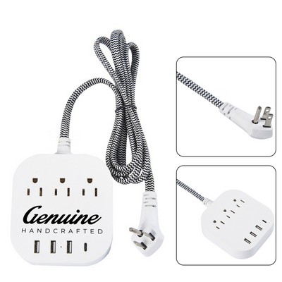 Multi Hole Flat Plug Power Strip