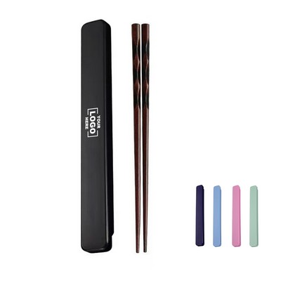 Reusable Bamboo Chopsticks Set with Storage Box.