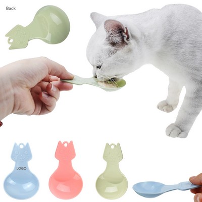Pet Feeding Spoon with Hat Face Design