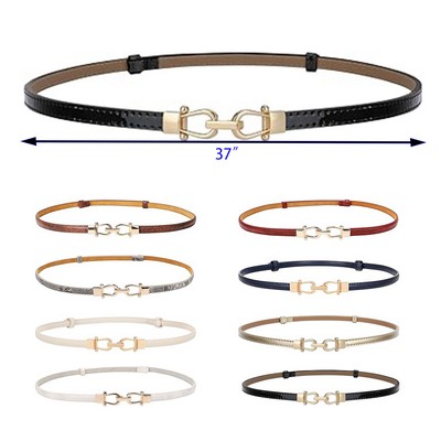 Leather Skinny Women Belt Thin Waist Belts