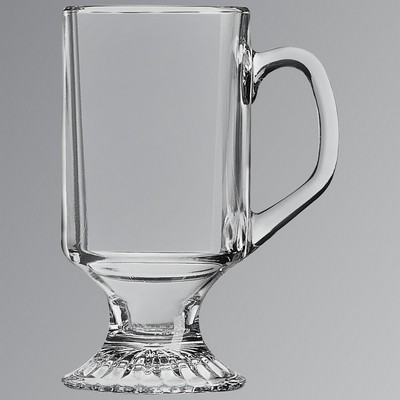 10 Ounce Clear Glass Irish Coffee Mug, 5-1/2"H