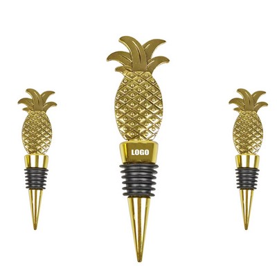 Vintage Flat Pineapple Wine Cork Bottle Stopper