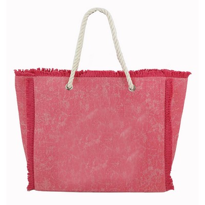 Mannitok Fringe Beach Tote, Red