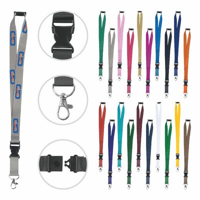 Full-Color 3/4" Lanyard with Lobster Claw and Breakaway Buckle
