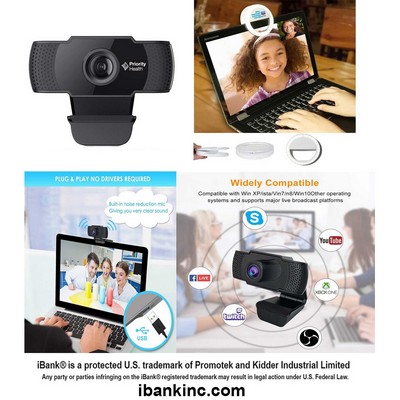 iBank ® Webcam with Microphone for Desktop or Laptop Computers