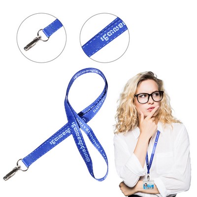 Custom 1/2" Lanyard w/ Key Clip