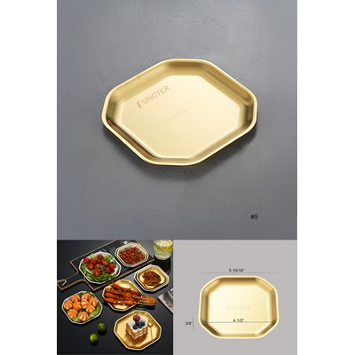 Stainless Steel Snack Seasoning Plate 5.9"