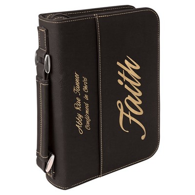 Leatherette Book/Bible Cover w/ Handle & Zipper
