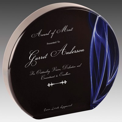 5" Round Blue Vapor Acrylic