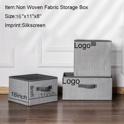 16" Custom Non Woven Fabric Storage Box 16"x11"x8"