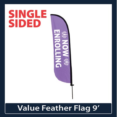 Value 9' Feather Flag - Single Sided Graphic Only