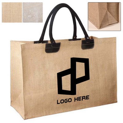 Jute Shopping Tote Bag