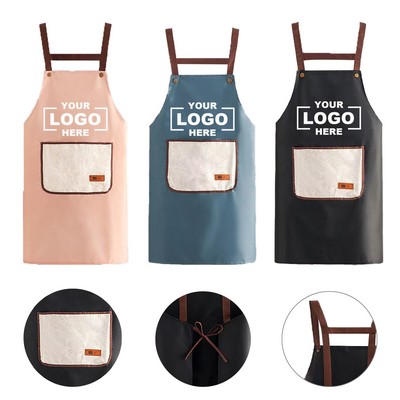Kitchen Apron with Hand Wipe Feature