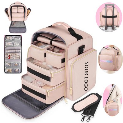 Makeup Bag Cosmetic Bag with 4 Inner Removable Pouches