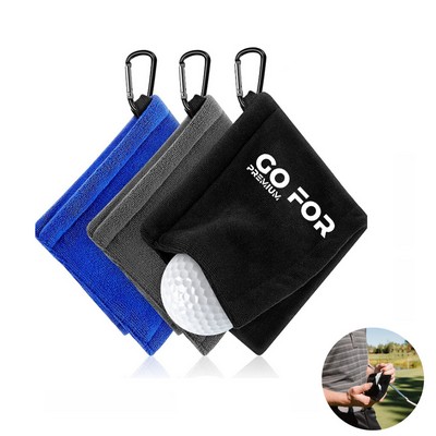 Golf Ball Pocket Towel with Clip