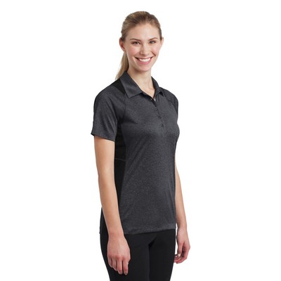 Sport-Tek Women's Heather Colorblock Contender Polo.