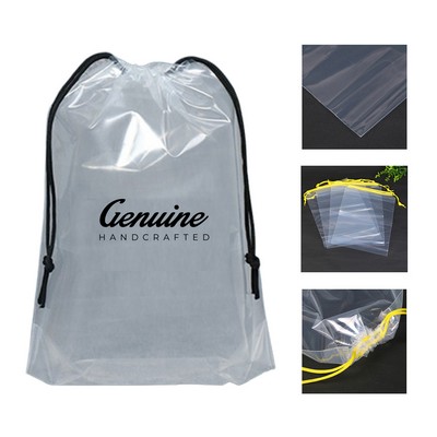 Clear PEVA Drawstring Storage Bag