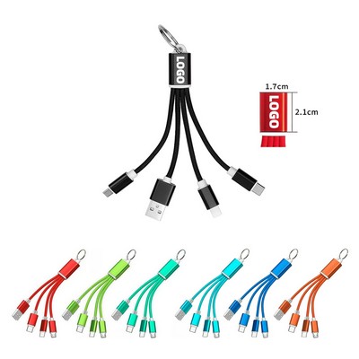 Portable 3 In 1 Keychain Charging Cable