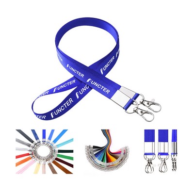 Dual Hook Badge Nylon Lanyard