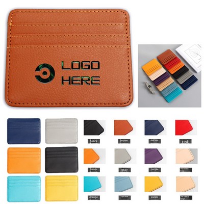 4 Card Slots Pu Leather Ultra Slim Wallet