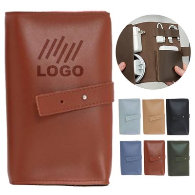 Leather Travel Cable Organizer