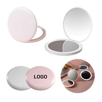 Portable Lighted Double-sided Makeup Mirror