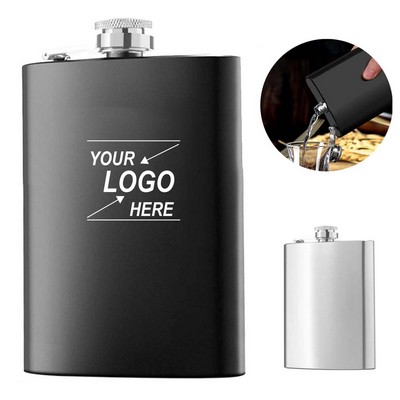8 oz Portable Stainless Steel Mini Hip Flask