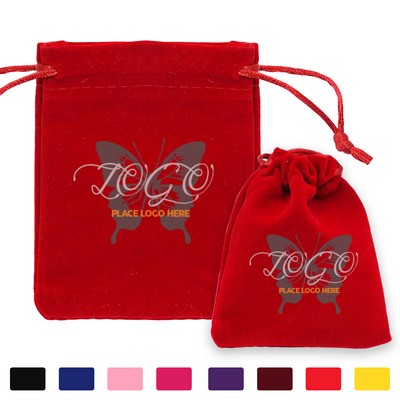 Drawstrings Velvet Gift Bags Jewelry Pouches Wedding