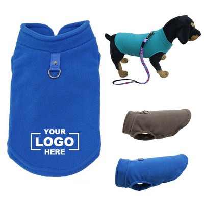 Pure Color Custom Polar Fleece Pet Dog Coat Clothing
