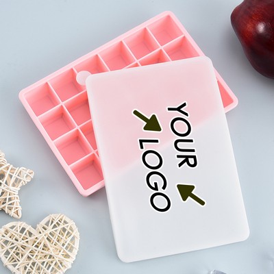 24-Cube Silicone Ice Tray with Lid