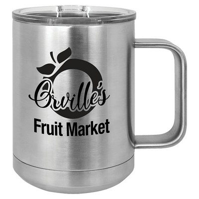 Polar Camel 15 oz. Stainless Steel Vacuum Insulated Mug with Slider Lid