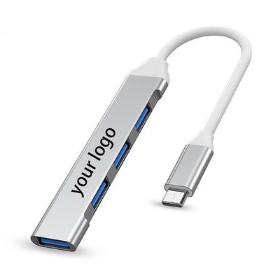 Type-C 3.0 Hub, 4-In-1 Usb-C Adapter With 3 Usb Ports