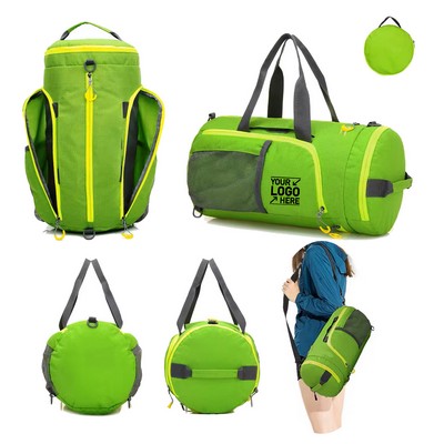 Folding Gym Sports Travel Storage Backpack Duffel Bag