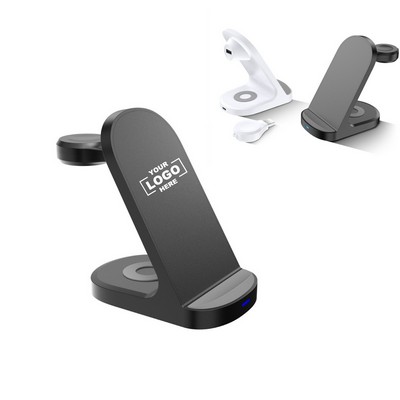 3" 1 Fast Wireless Charger Phone Watch Earbuds