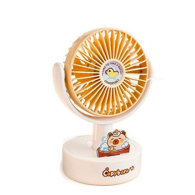 800 mAh Cartoon Style Portable Cute Capybara Desk Fan