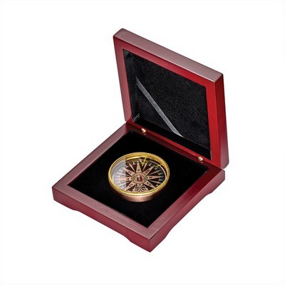 Mahogany Desk Compass