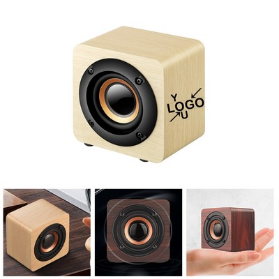 Compact Wood Wireless Speaker