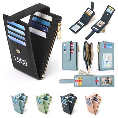 Sleek RFID-Protected Women's Slim Card Wallet