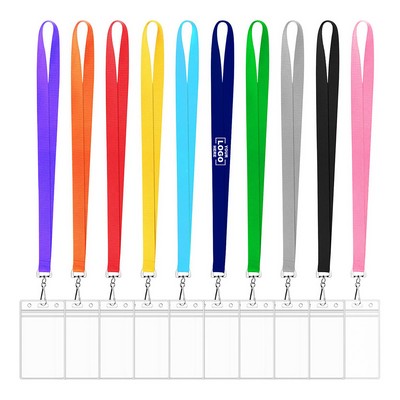 Colored Polyester Lanyard PVC ID Lanyard