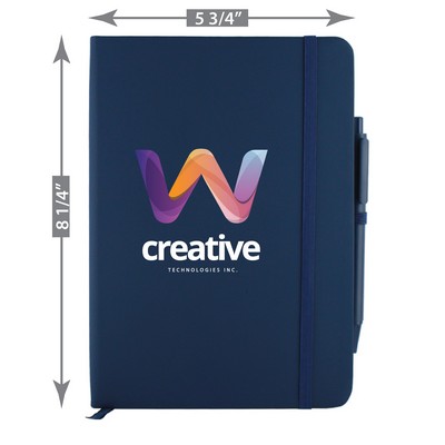 Notebook and pen combo - Full Color Imprint - (Larger Size)
