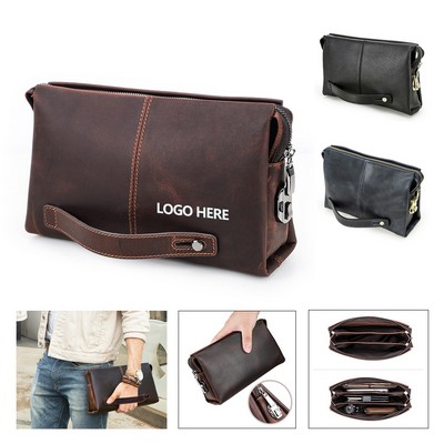 Genuine Leather Clutch Purse Bag For Man