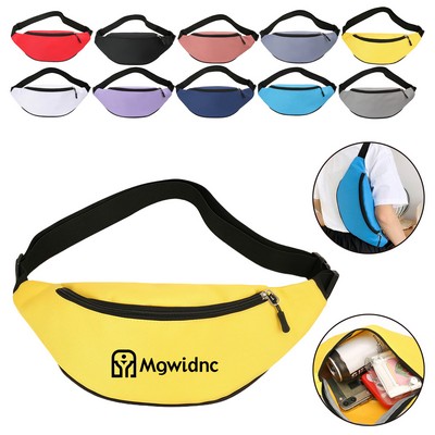 Slim Sports Phone Waist Bag Minimalist Korean Style Crossbody Sling Pack Pure Color Chest Bag