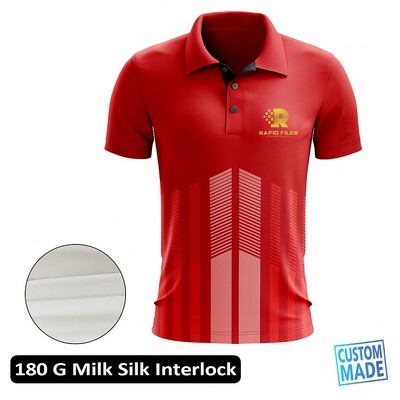 Sublimation Short Sleeve Polo shirt 180G Silk-Feel Interlock