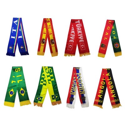 Stain Scarf With Tassel