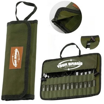 Roll Up Cutlery Storage Bag With Handle Utensil Not Included