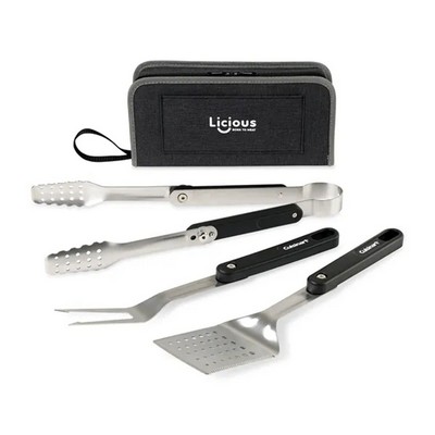 Cuisinart Outdoors? 4-Piece Folding Grill Tool Set