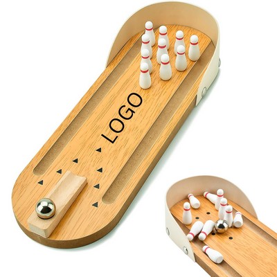 Executive Wooden Desktop Bowling Game