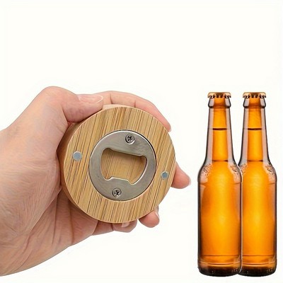 Bamboo Magnetic Bottle Opener