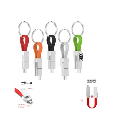 Three-in-One Magnetic Phone Data Cable