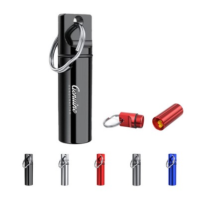 Waterproof Aluminum Pill Organizer with Keychain